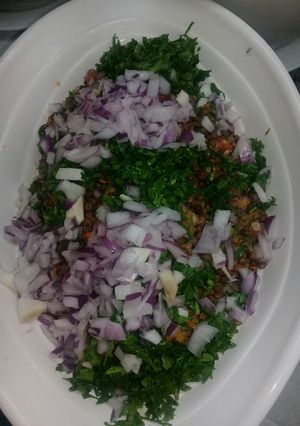 صورة لوصفة سلطة عدس ابو جبه