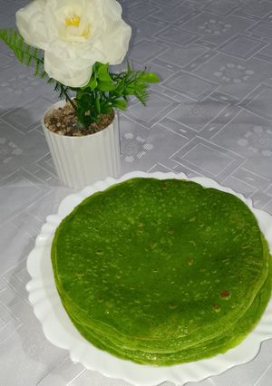 Una foto de Panqueques de espinacas
