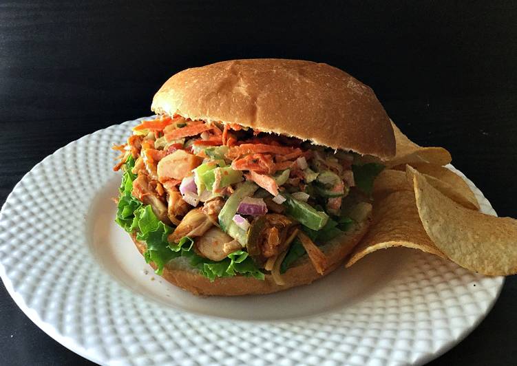 Steps to Make Quick Jackfruit Burgers with Zucchini-Carrot Slaw