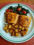 Spiced Salmon with Potatoes in Air Fryer
