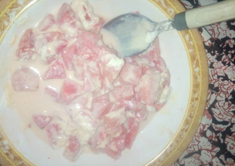 Recipe of Homemade Watermelon with milk