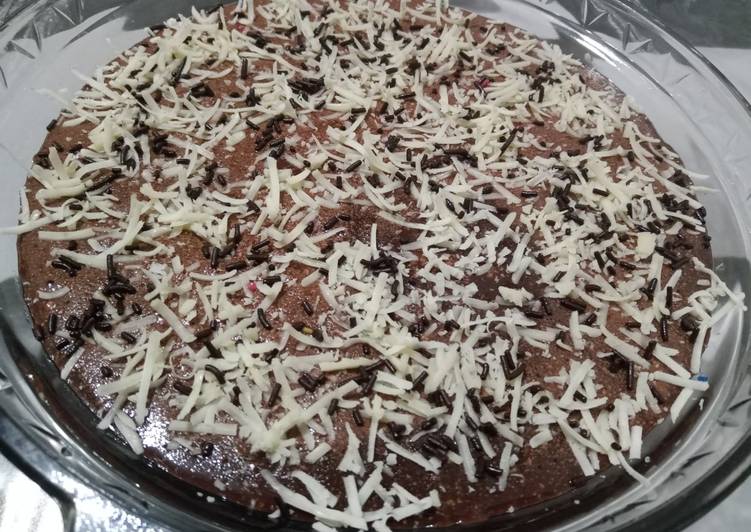 Puding terapung coklat pyrex