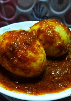 A picture of Egg Masala Curry.