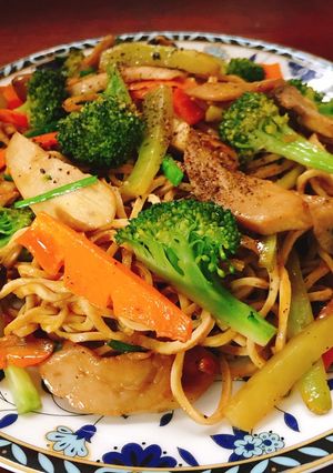 Hình của món Mì xào chay không tinh bột.