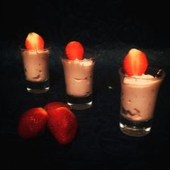 A picture of Tofu strawberry shrikhand.