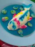 Ikan di kolam tapi manis (puding ikan koi)