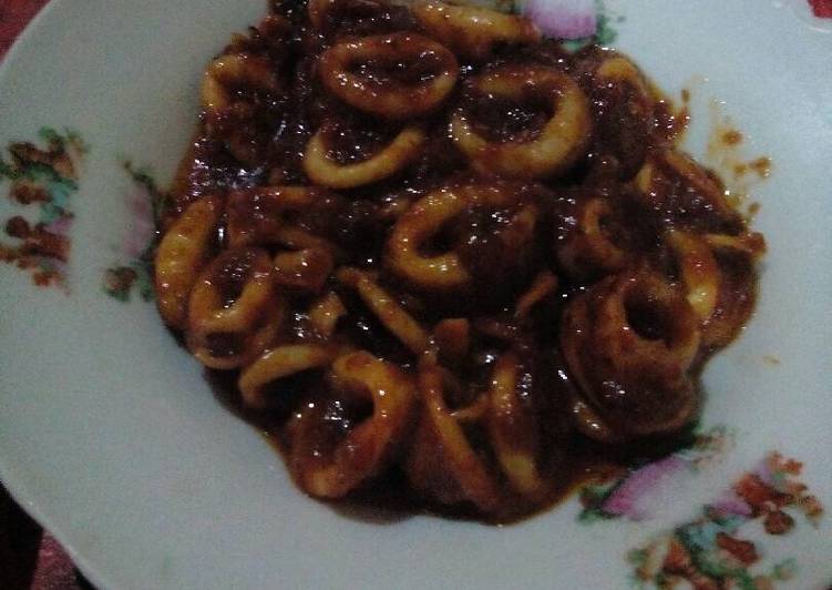 Bumbu mengolah 🐙Cumi saus bajak. Ala winda, Lezat Sekali