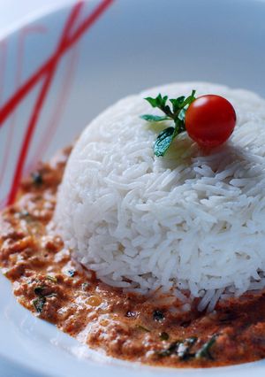A picture of Chicken Tikka Curry-Rice.