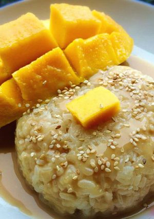 รูปของ ข้าวเหนียวมะม่วง by microwave