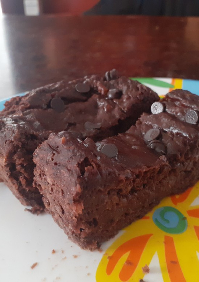 Una foto de Brownie Húmedo de Chocolate y Banana (Fácil) ¡! 🥧🍫