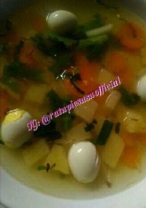 Foto resep Soup telur puyuh dan sayur