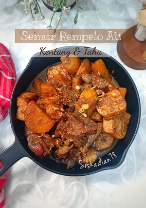 Foto resep Semur Rempelo Ati, Kentang & Tahu