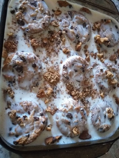 Una foto de Nieve" Cheesecake de galletas chokis
