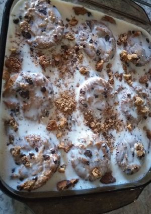 Una foto de Nieve" Cheesecake de galletas chokis