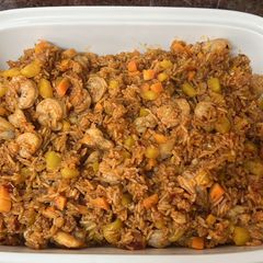 Prawn fried rice (Eggless) A picture of Prawn fried rice (Eggless).