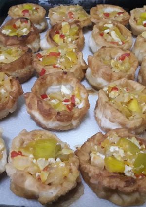 Una foto de Canastitas fritas de zapallitos verdes