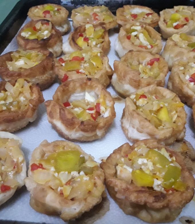 Una foto de Canastitas fritas de zapallitos verdes