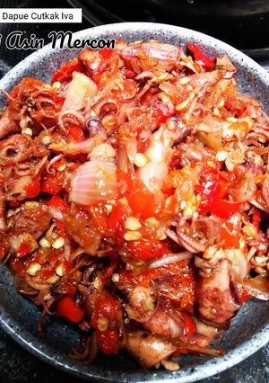 Foto resep Cumi Asin Mercon
