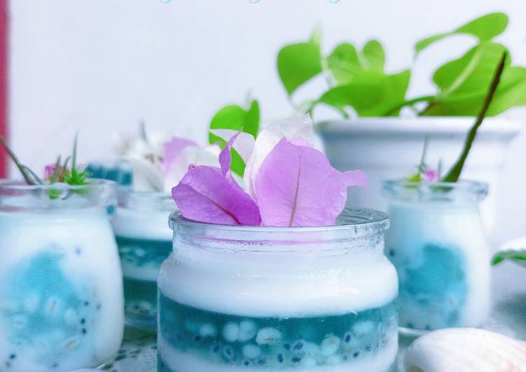Bahan Puding Barley Bunga Telang (Jali-Jali) | Cara Bikin Puding Barley Bunga Telang (Jali-Jali) Yang Lezat Sekali