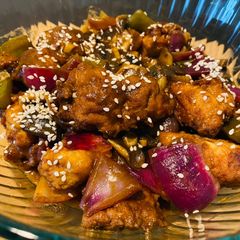 A picture of Chicken manchurian.