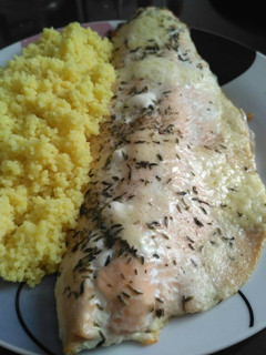 Una foto de Salmón al horno