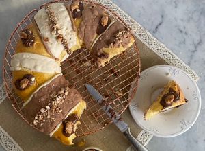 Una foto de Rosca de reyes rellena de nutella