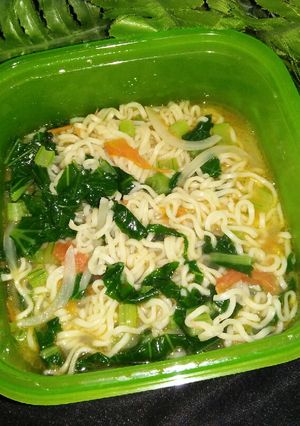 Foto resep Mie instan tumis sawi