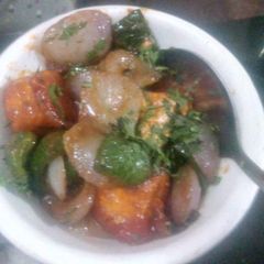 Chilli paneer dry. A picture of Chilli paneer dry..