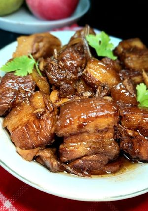 Foto resep Samcam Cuka Hitam /Pork belly with Black vinegar (564)