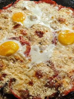 Una foto de Pizza de berenjenas sin harina