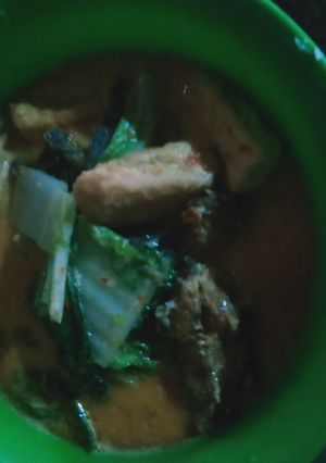 Foto resep Leleh gule campur sawi putih