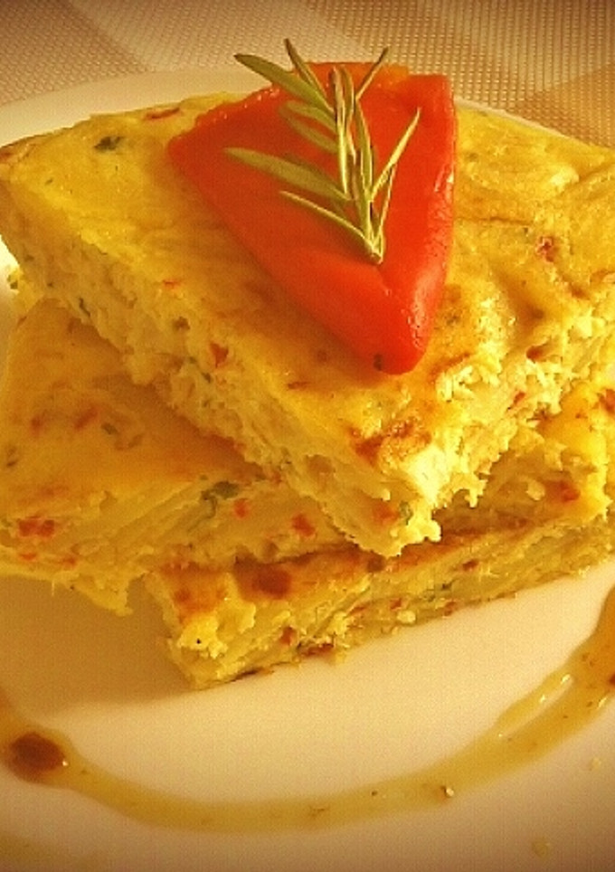 Una foto de Tortilla de bacalao con patata