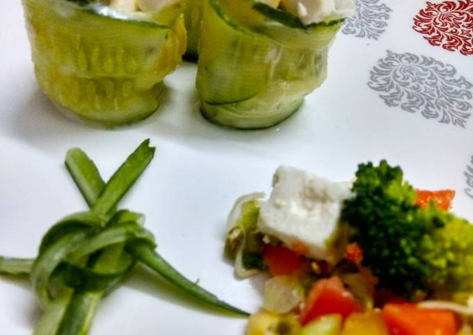 Steps to Prepare Homemade Cucumber salad wrap