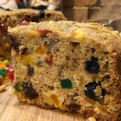 A picture of Eggless Whole Wheat Jaggery Fruit Cake – Super Healthy Christmas Treat.