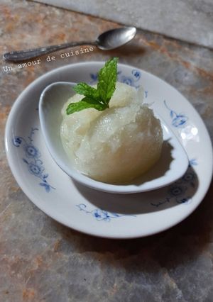 Une photo de Sorbet au citron sans œuf 🍋