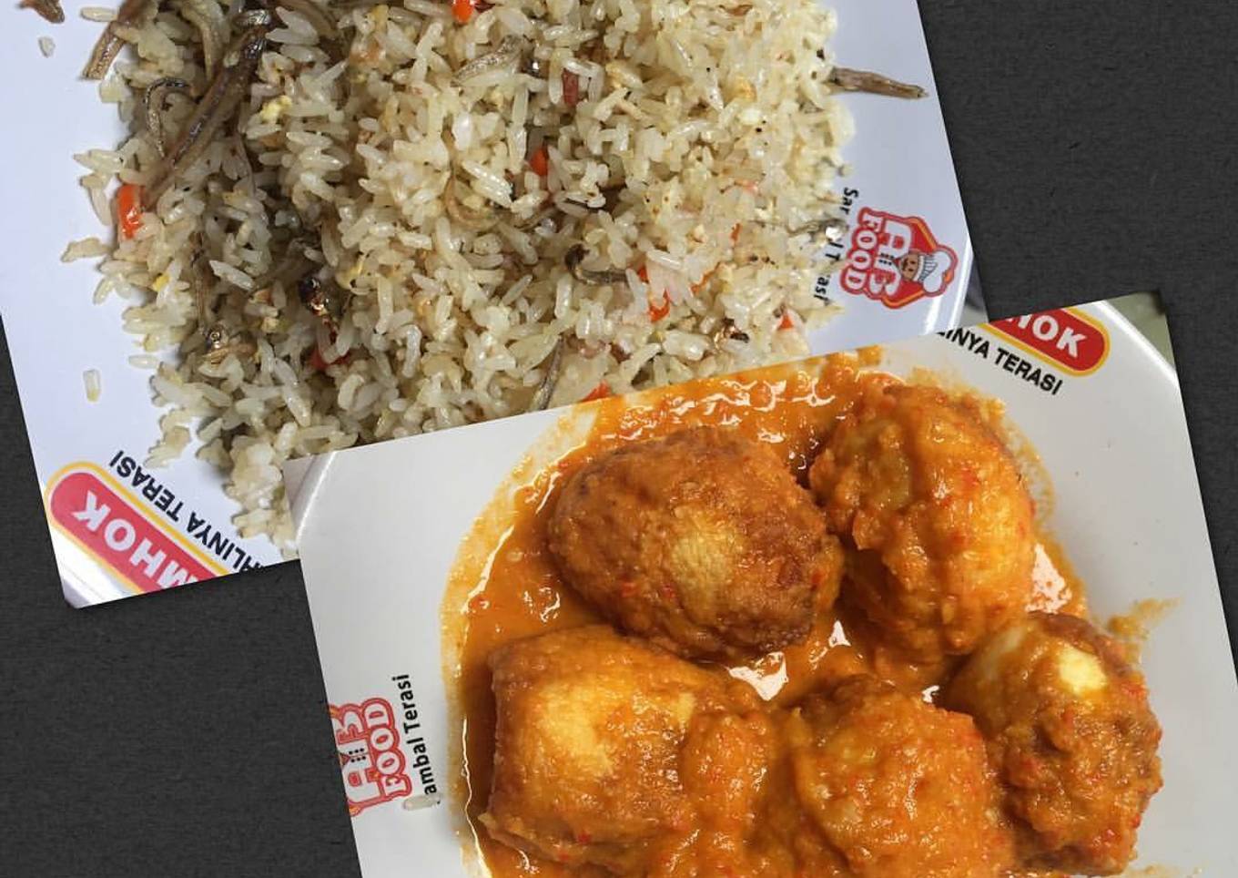 NASI GORENG TERI DAN TELOR BALADO (gampang dibuat)
