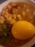 White Bean Soup w/ Pork Jowl, Chow-Chow and Jalapeño Pickled Egg