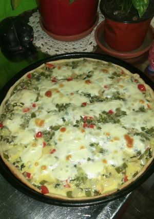 Una foto de Tarta light de pencas de acelga
