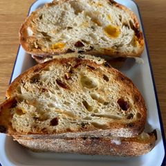 A picture of Cheesy toasties with mustard.