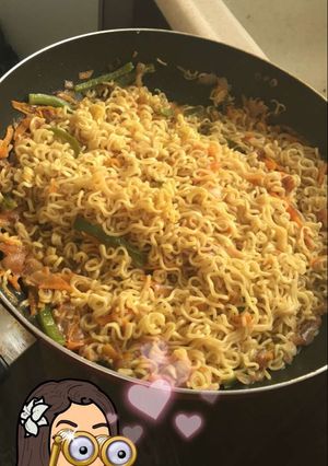 صورة لوصفة نودلز الاندومي