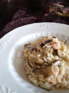 Una foto de Risotto de setas y foie