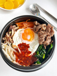 Foto resep Bibimbap 비빔밥 — Korean Mixed Rice with Meat and Vegetable