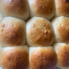 A picture of Homemade eggless buns.