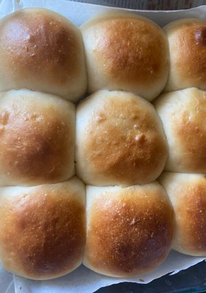 A picture of Homemade eggless buns.