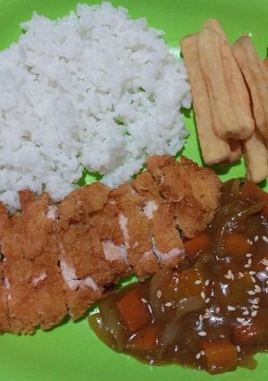 Foto resep Chicken Katsu - Kentang Goreng Saus Kare Kental