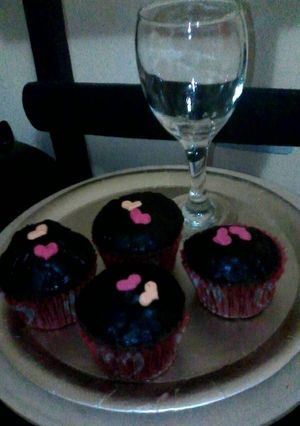 Una foto de Cupcakes de chocolate con cobertura ganache