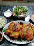 Pollo deshuesado relleno al horno