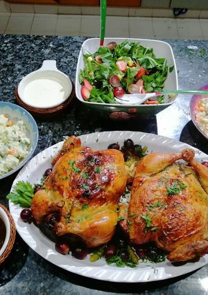 Una foto de Pollo deshuesado relleno al horno