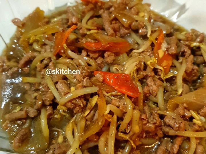 Cara Mudah Membuat Resep Cah Sapi Tauge Lada Hitam Anti Ribet, Mantap