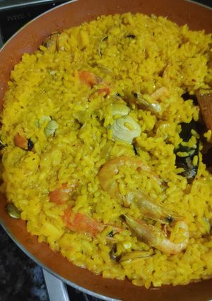 Una foto de Intento de paella de marisco